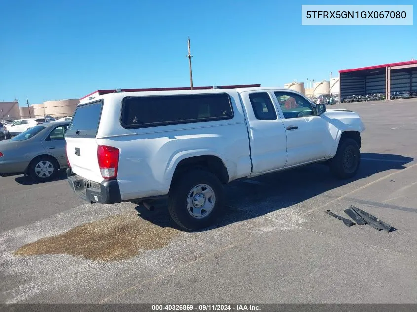 2016 Toyota Tacoma Sr5 VIN: 5TFRX5GN1GX067080 Lot: 40326869