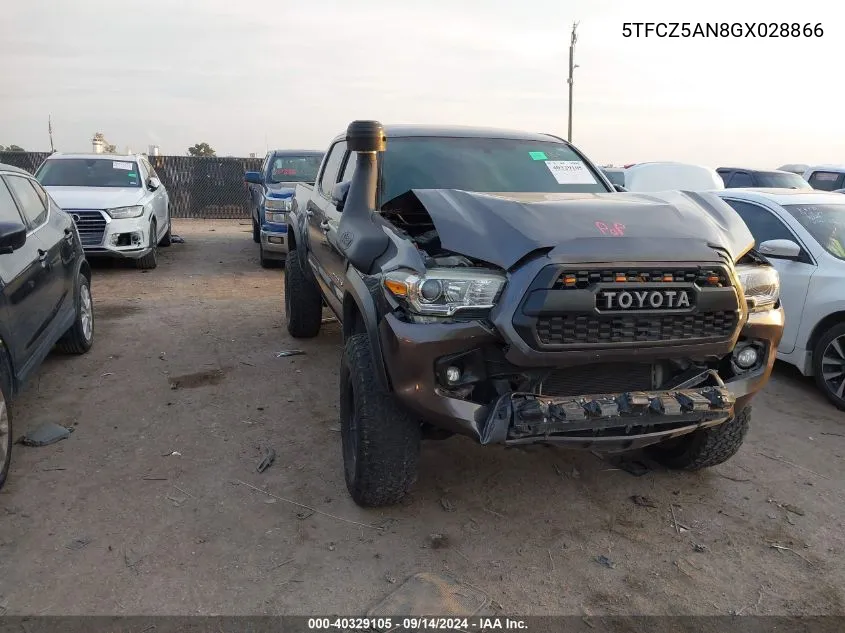 2016 Toyota Tacoma Trd Off Road VIN: 5TFCZ5AN8GX028866 Lot: 40329105