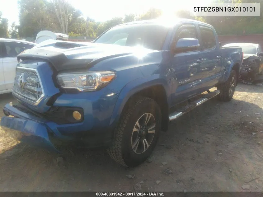 2016 Toyota Tacoma Sr5 VIN: 5TFDZ5BN1GX010101 Lot: 40331942