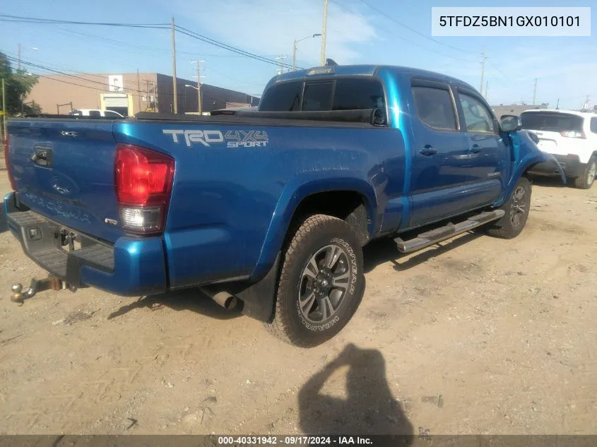 2016 Toyota Tacoma Sr5 VIN: 5TFDZ5BN1GX010101 Lot: 40331942