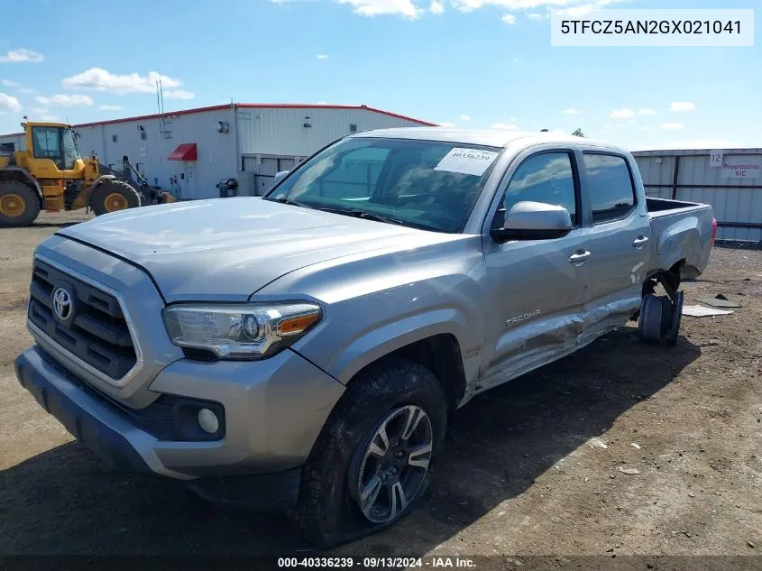 2016 Toyota Tacoma Dbl Cab/Sr/Sr5/Trd Spt/Or VIN: 5TFCZ5AN2GX021041 Lot: 40336239