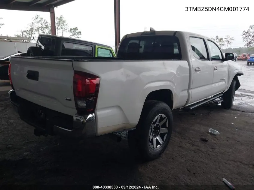 2016 Toyota Tacoma Sr5 VIN: 3TMBZ5DN4GM001774 Lot: 40338530