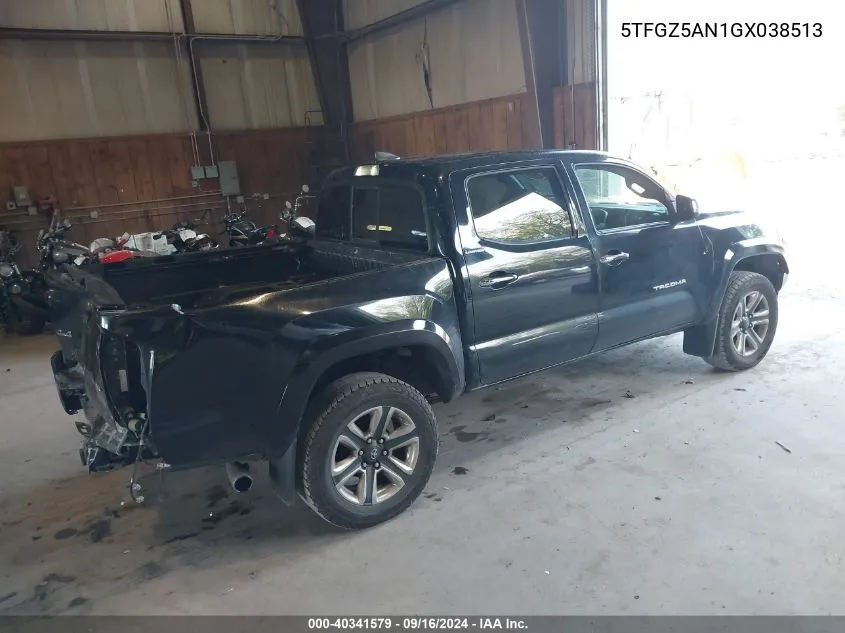 5TFGZ5AN1GX038513 2016 Toyota Tacoma Double Cab/Ltd