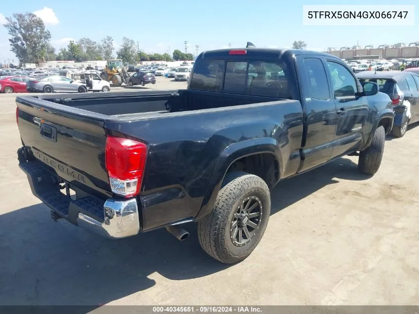 2016 Toyota Tacoma Sr5 VIN: 5TFRX5GN4GX066747 Lot: 40345651