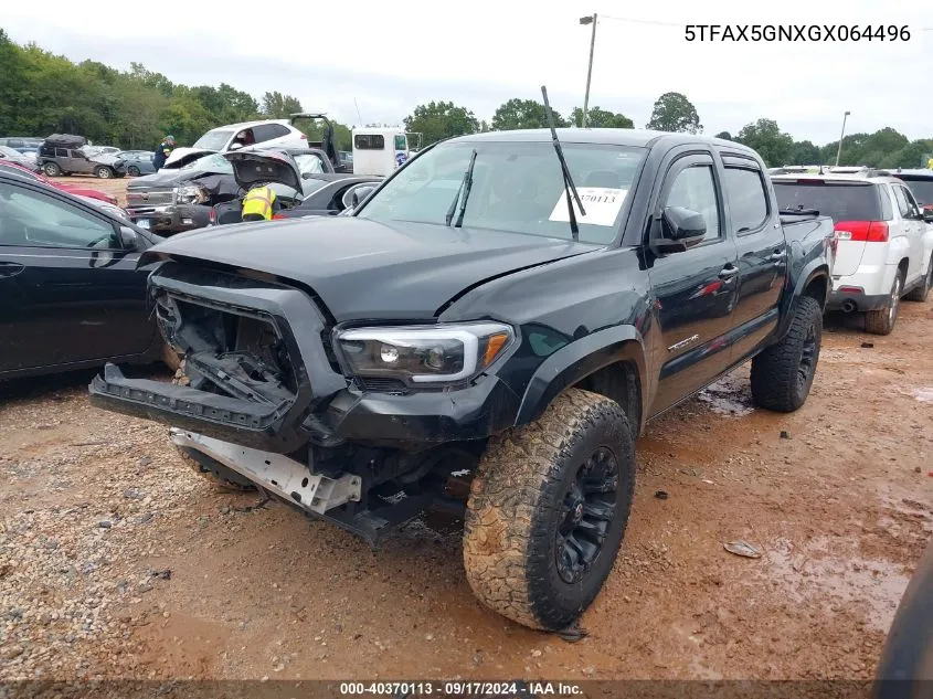 2016 Toyota Tacoma Sr5 VIN: 5TFAX5GNXGX064496 Lot: 40370113