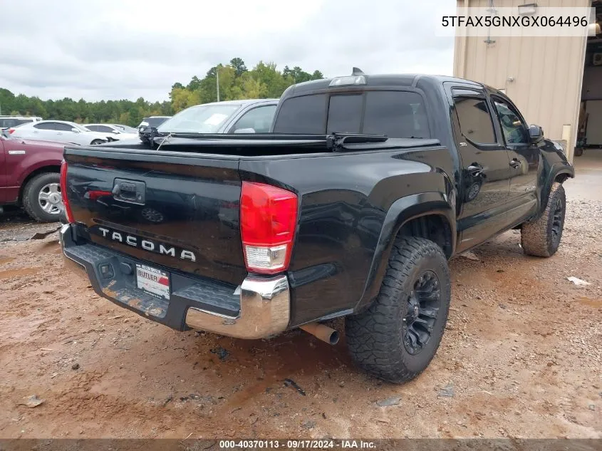 2016 Toyota Tacoma Sr5 VIN: 5TFAX5GNXGX064496 Lot: 40370113