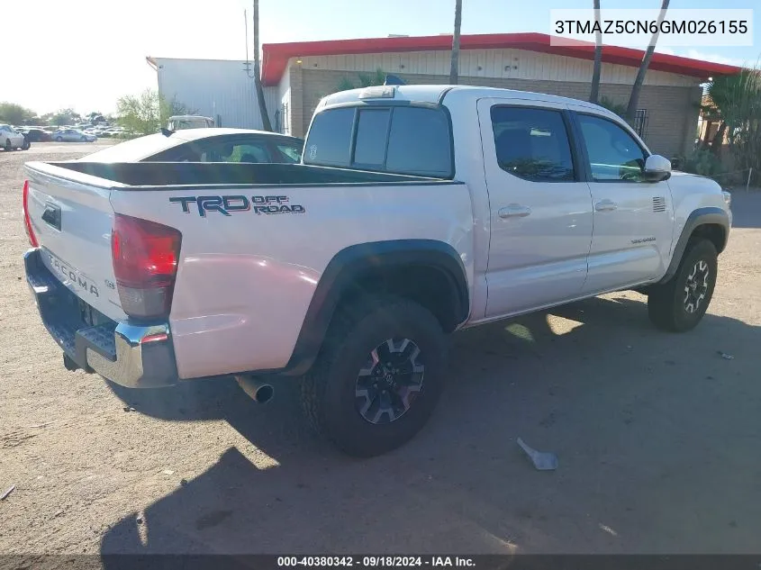 3TMAZ5CN6GM026155 2016 Toyota Tacoma Dbl Cab/Sr5/Trd Sport/Or