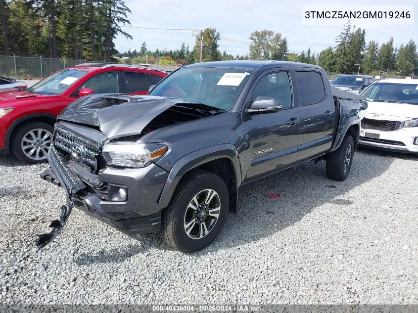 2016 Toyota Tacoma Trd Sport VIN: 3TMCZ5AN2GM019246 Lot: 40436004