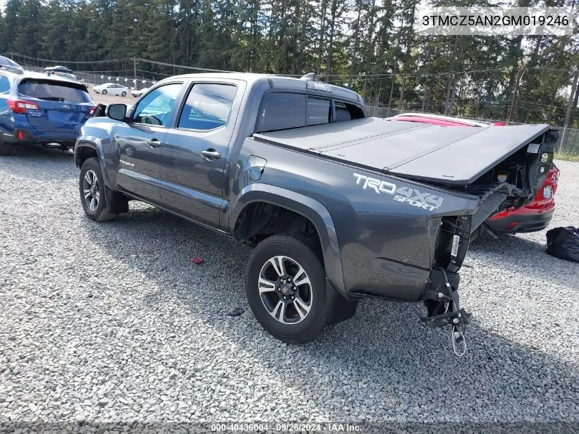 2016 Toyota Tacoma Trd Sport VIN: 3TMCZ5AN2GM019246 Lot: 40436004