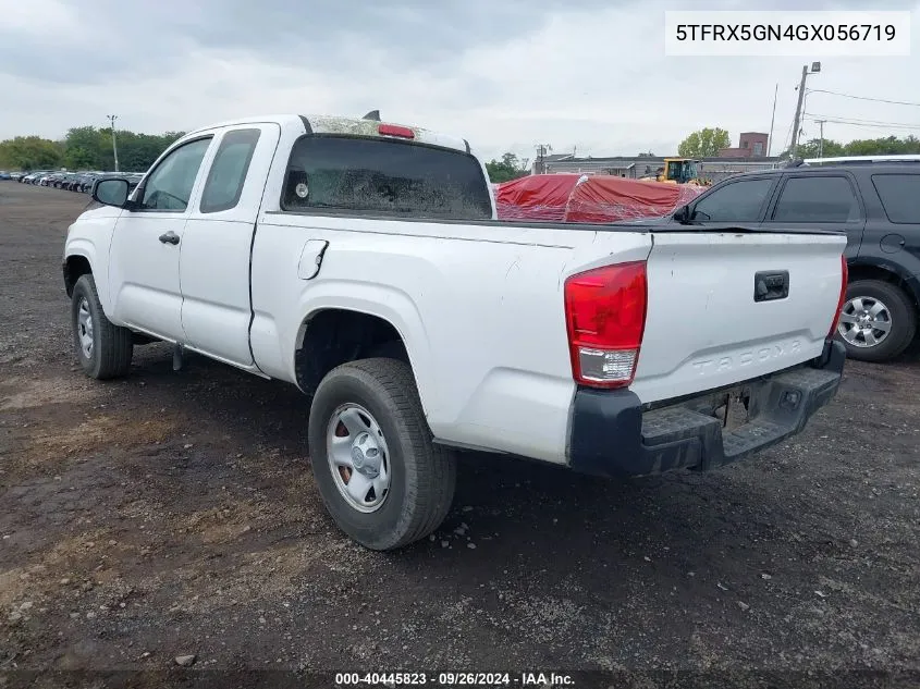 2016 Toyota Tacoma Sr VIN: 5TFRX5GN4GX056719 Lot: 40445823