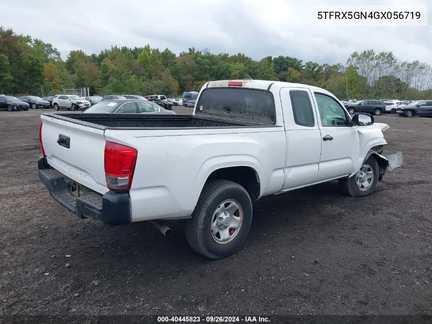 2016 Toyota Tacoma Sr VIN: 5TFRX5GN4GX056719 Lot: 40445823