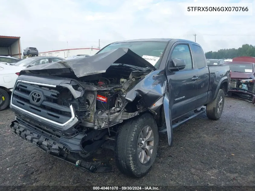 5TFRX5GN6GX070766 2016 Toyota Tacoma Access Cab/Sr/Sr5