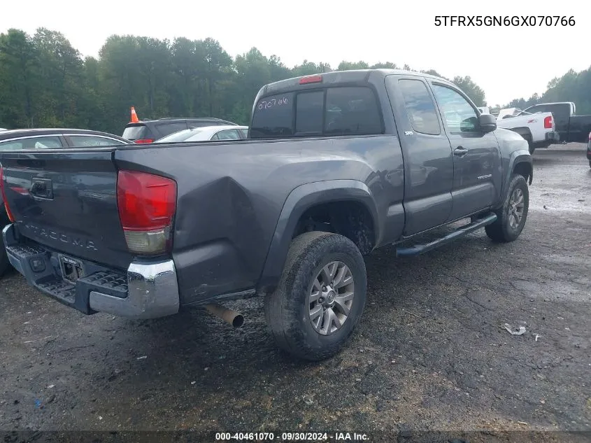 5TFRX5GN6GX070766 2016 Toyota Tacoma Access Cab/Sr/Sr5