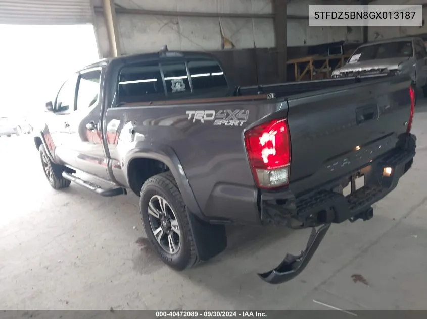 2016 Toyota Tacoma Trd Sport VIN: 5TFDZ5BN8GX013187 Lot: 40472089