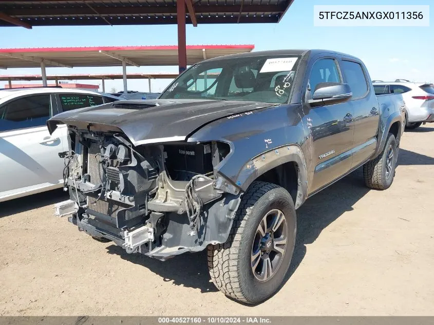 2016 Toyota Tacoma Trd Sport VIN: 5TFCZ5ANXGX011356 Lot: 40527160