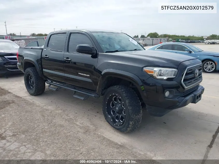 2016 Toyota Tacoma Sr5 V6 VIN: 5TFCZ5AN2GX012579 Lot: 40563406