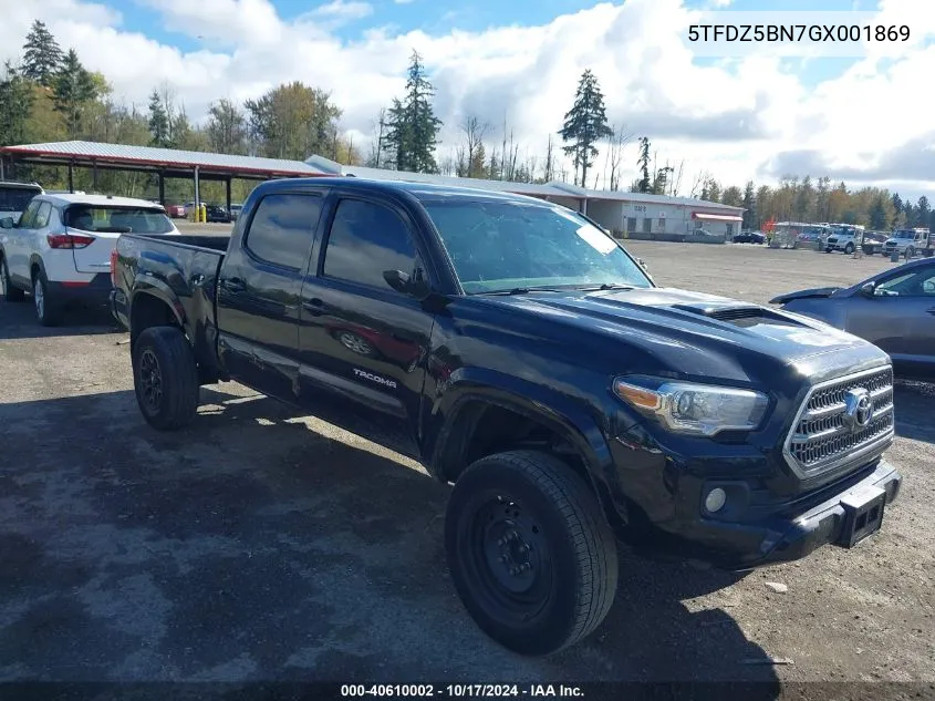 2016 Toyota Tacoma Sr5 VIN: 5TFDZ5BN7GX001869 Lot: 40610002