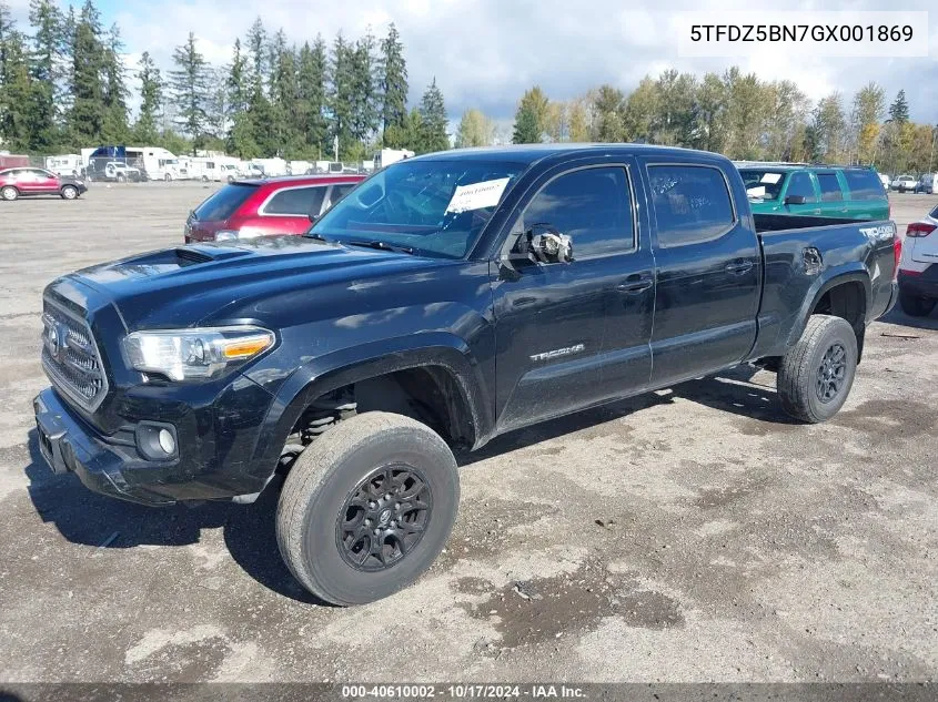 2016 Toyota Tacoma Sr5 VIN: 5TFDZ5BN7GX001869 Lot: 40610002