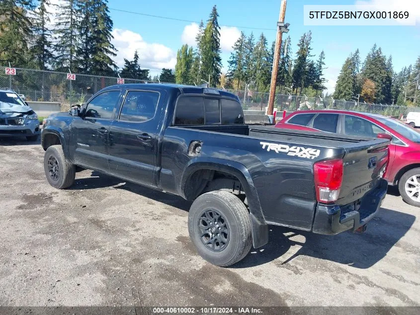 2016 Toyota Tacoma Sr5 VIN: 5TFDZ5BN7GX001869 Lot: 40610002