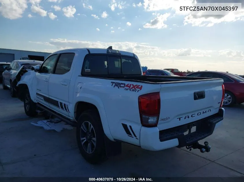 2016 Toyota Tacoma Trd Sport VIN: 5TFCZ5AN7GX045397 Lot: 40637075