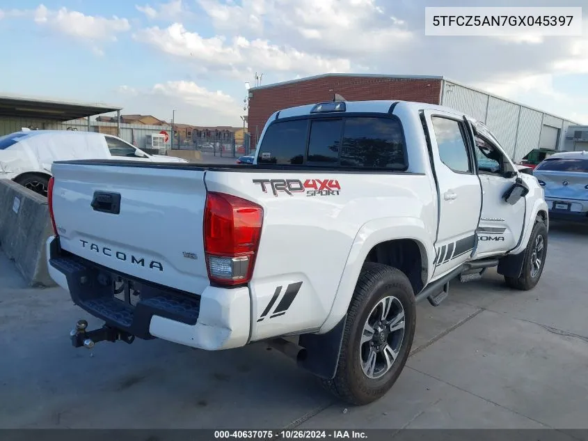 2016 Toyota Tacoma Trd Sport VIN: 5TFCZ5AN7GX045397 Lot: 40637075