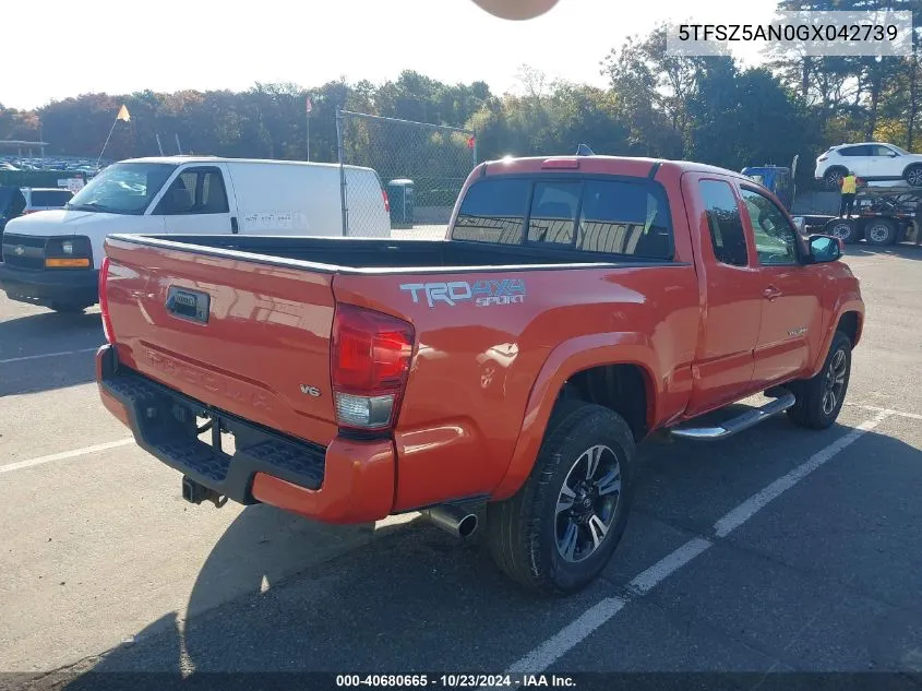 2016 Toyota Tacoma VIN: 5TFSZ5AN0GX042739 Lot: 40680665