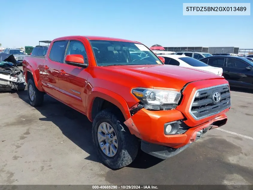 2016 Toyota Tacoma Sr5 V6 VIN: 5TFDZ5BN2GX013489 Lot: 40685290