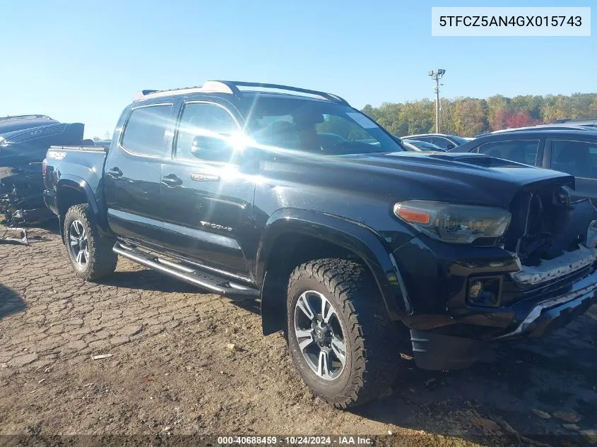 2016 Toyota Tacoma Trd Sport VIN: 5TFCZ5AN4GX015743 Lot: 40688459