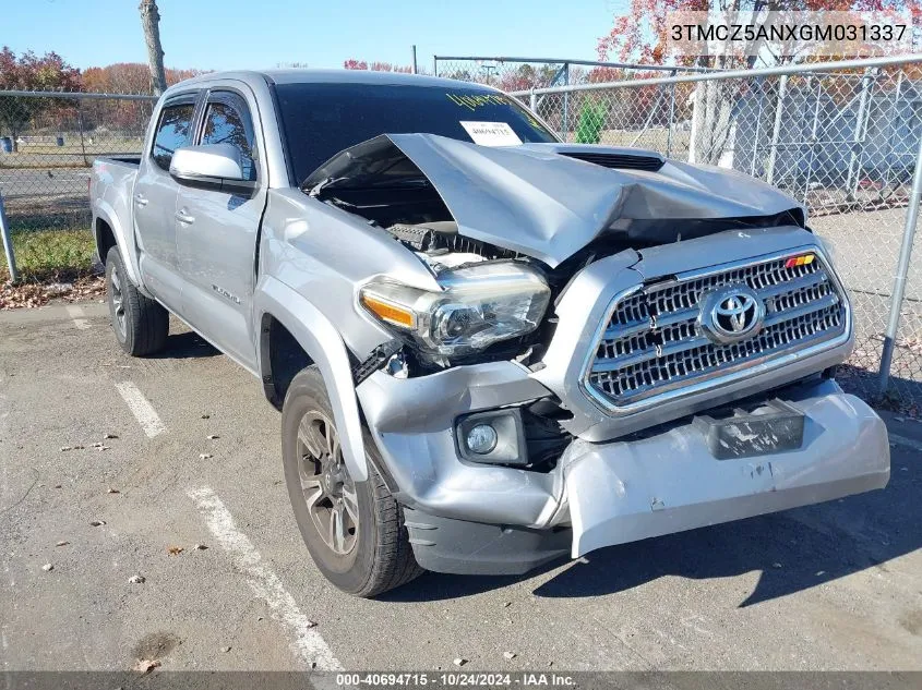 2016 Toyota Tacoma Trd Sport VIN: 3TMCZ5ANXGM031337 Lot: 40694715