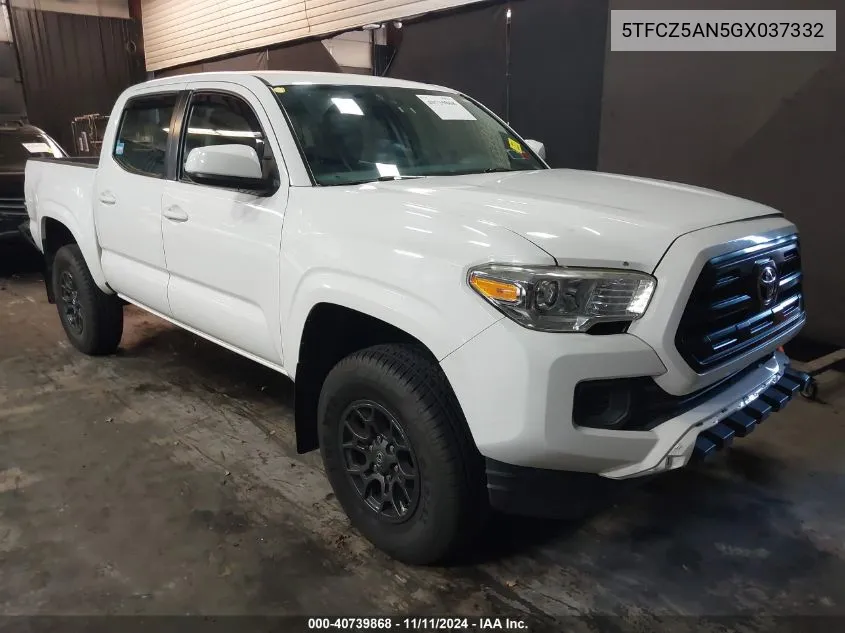 2016 Toyota Tacoma Sr V6 VIN: 5TFCZ5AN5GX037332 Lot: 40739868