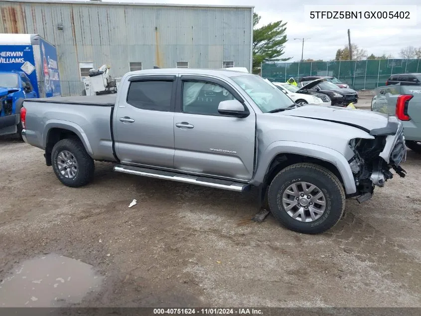 2016 Toyota Tacoma Sr5 V6 VIN: 5TFDZ5BN1GX005402 Lot: 40751624