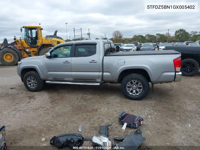 2016 Toyota Tacoma Sr5 V6 VIN: 5TFDZ5BN1GX005402 Lot: 40751624