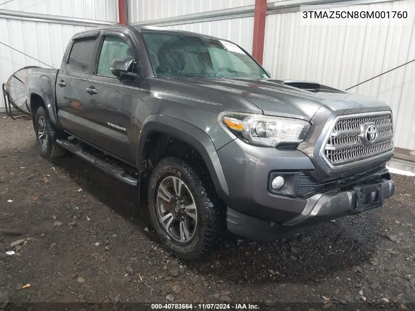 2016 Toyota Tacoma Trd Sport VIN: 3TMAZ5CN8GM001760 Lot: 40783664