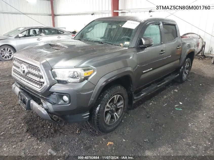 2016 Toyota Tacoma Trd Sport VIN: 3TMAZ5CN8GM001760 Lot: 40783664