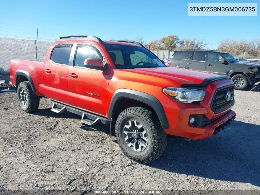 3TMDZ5BN3GM006735 2016 Toyota Tacoma Trd Off Road