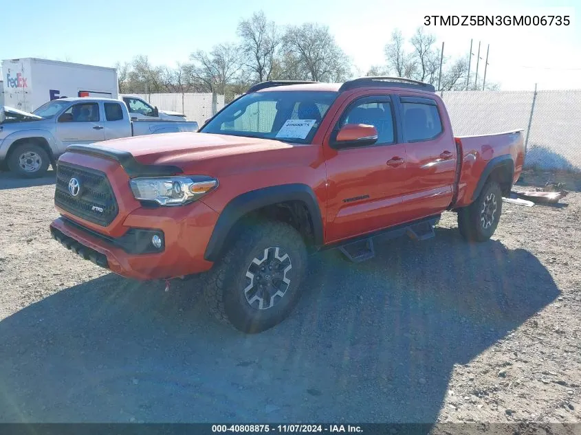 3TMDZ5BN3GM006735 2016 Toyota Tacoma Trd Off Road