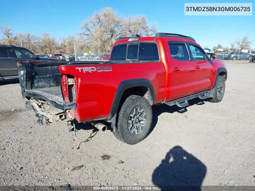 3TMDZ5BN3GM006735 2016 Toyota Tacoma Trd Off Road