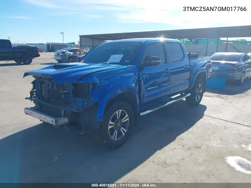 2016 Toyota Tacoma Trd Sport VIN: 3TMCZ5AN7GM017766 Lot: 40816501