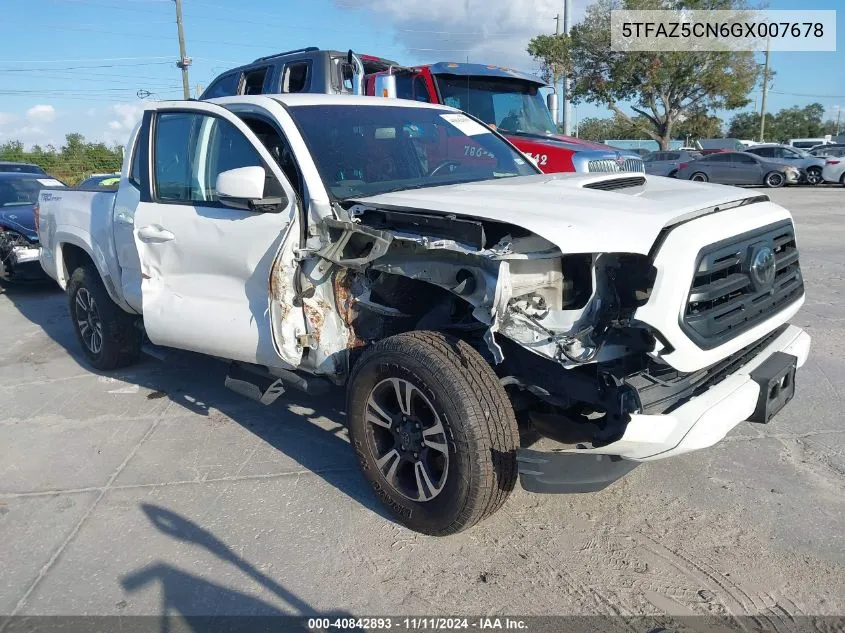 2016 Toyota Tacoma Trd Sport VIN: 5TFAZ5CN6GX007678 Lot: 40842893