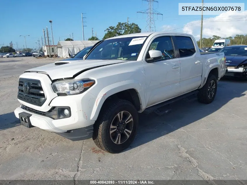 2016 Toyota Tacoma Trd Sport VIN: 5TFAZ5CN6GX007678 Lot: 40842893