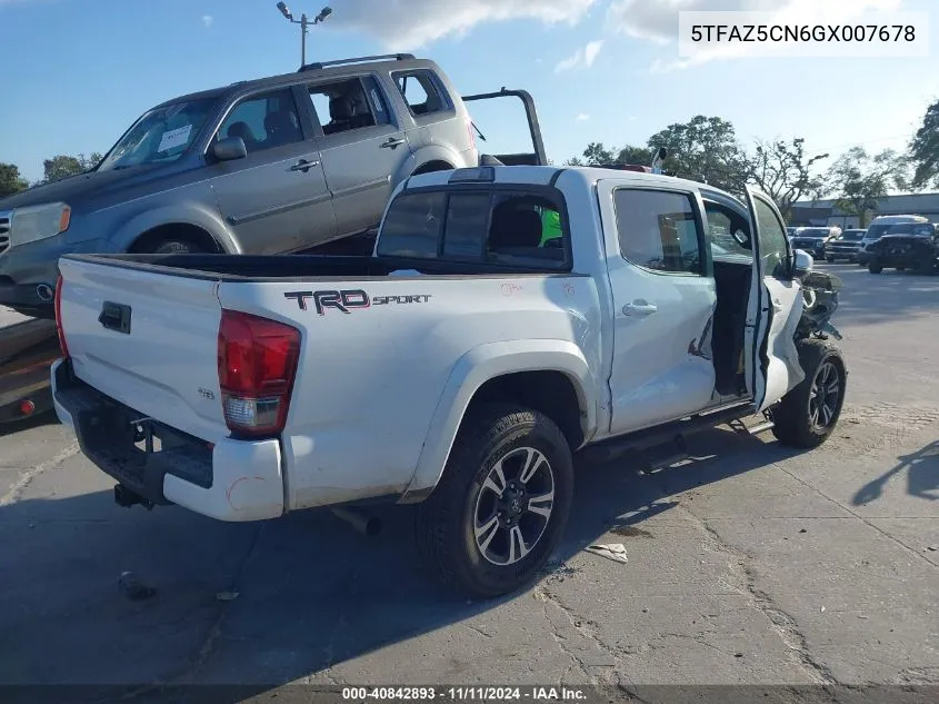 2016 Toyota Tacoma Trd Sport VIN: 5TFAZ5CN6GX007678 Lot: 40842893