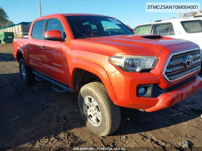 2016 Toyota Tacoma Trd Sport VIN: 3TMCZ5AN7GM004001 Lot: 40891280