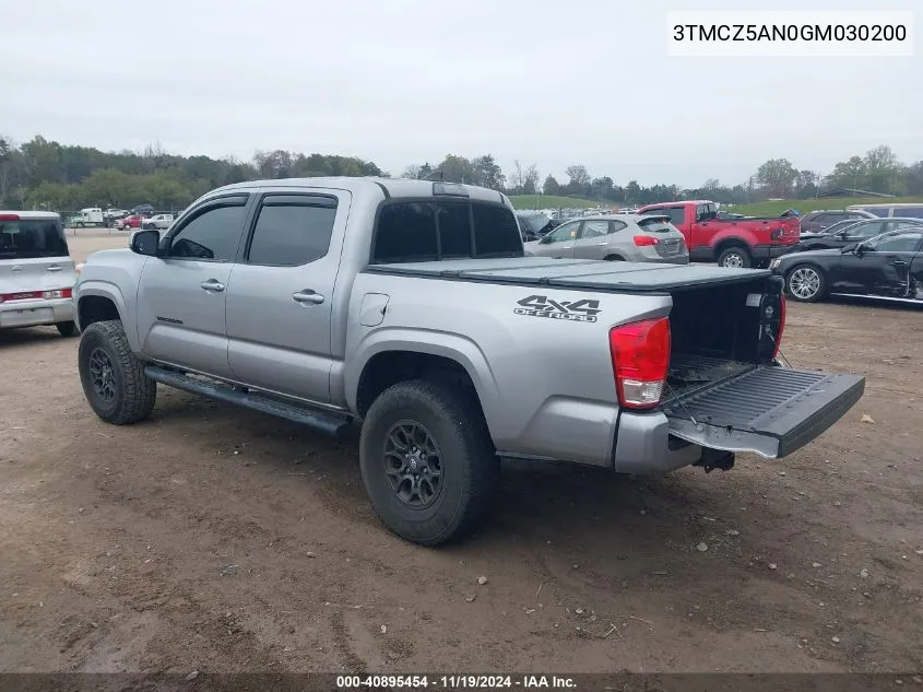 2016 Toyota Tacoma Sr V6 VIN: 3TMCZ5AN0GM030200 Lot: 40895454