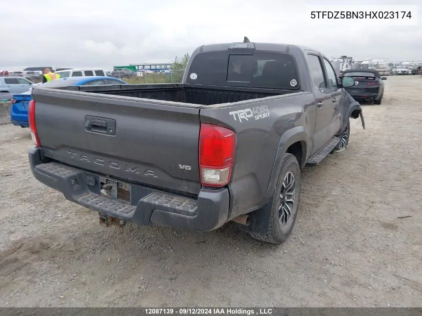 2017 Toyota Tacoma Dbl Cab/Sr5/Trd Sport/Or VIN: 5TFDZ5BN3HX023174 Lot: 12087139