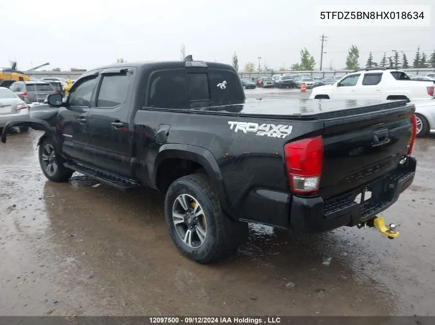 2017 Toyota Tacoma Trd Off Road/Trd Sport VIN: 5TFDZ5BN8HX018634 Lot: 12097500