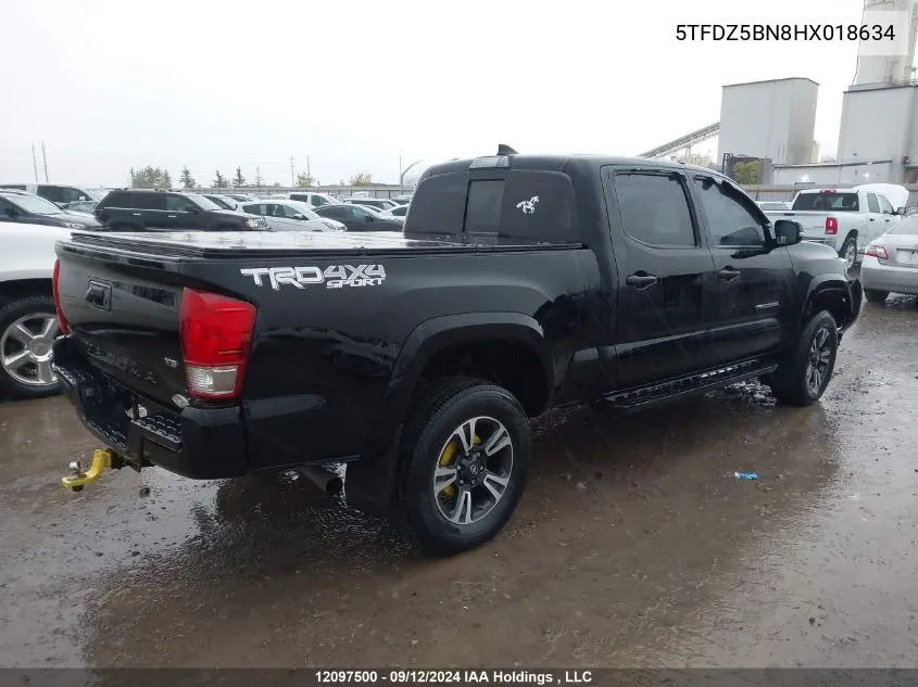 2017 Toyota Tacoma Trd Off Road/Trd Sport VIN: 5TFDZ5BN8HX018634 Lot: 12097500