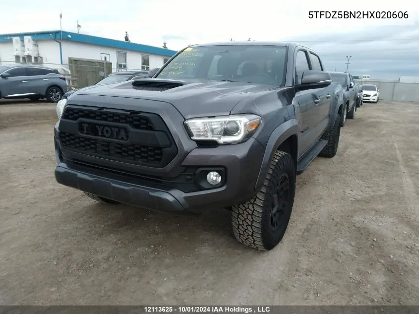 2017 Toyota Tacoma Dbl Cab/Sr5/Trd Sport/Or VIN: 5TFDZ5BN2HX020606 Lot: 12113625