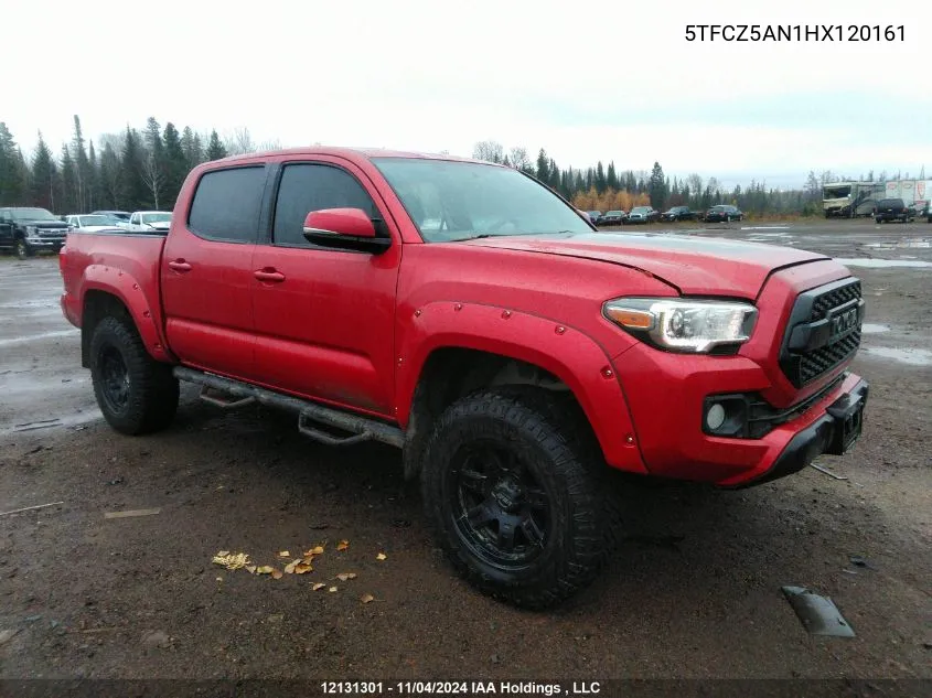 2017 Toyota Tacoma Dbl Cab/Sr/Trdspt/Or/Pro VIN: 5TFCZ5AN1HX120161 Lot: 12131301