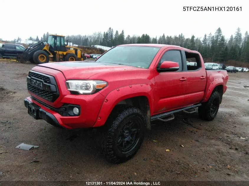 2017 Toyota Tacoma Dbl Cab/Sr/Trdspt/Or/Pro VIN: 5TFCZ5AN1HX120161 Lot: 12131301