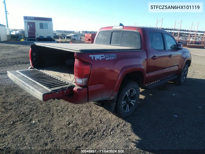 2017 Toyota Tacoma Dbl Cab/Sr/Trdspt/Or/Pro VIN: 5TFCZ5AN6HX101119 Lot: 30048997